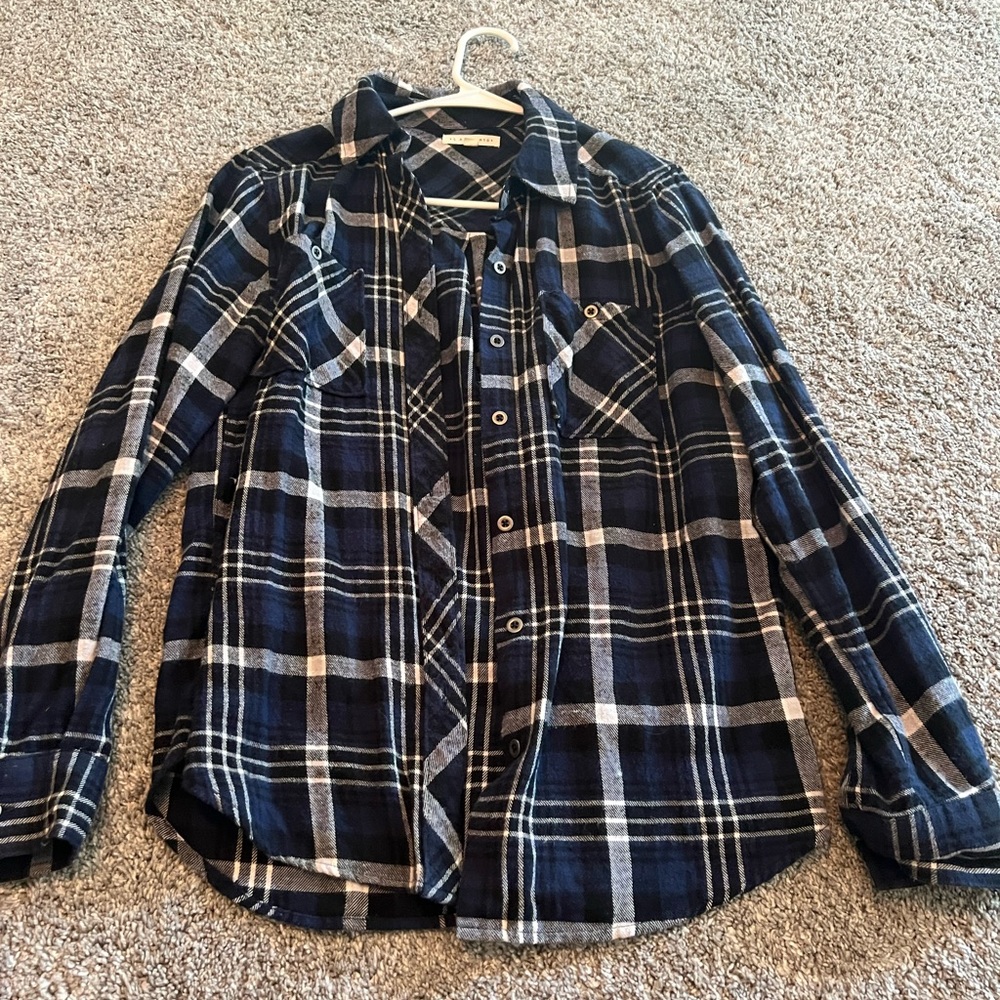 size small blue flannel from pacsun